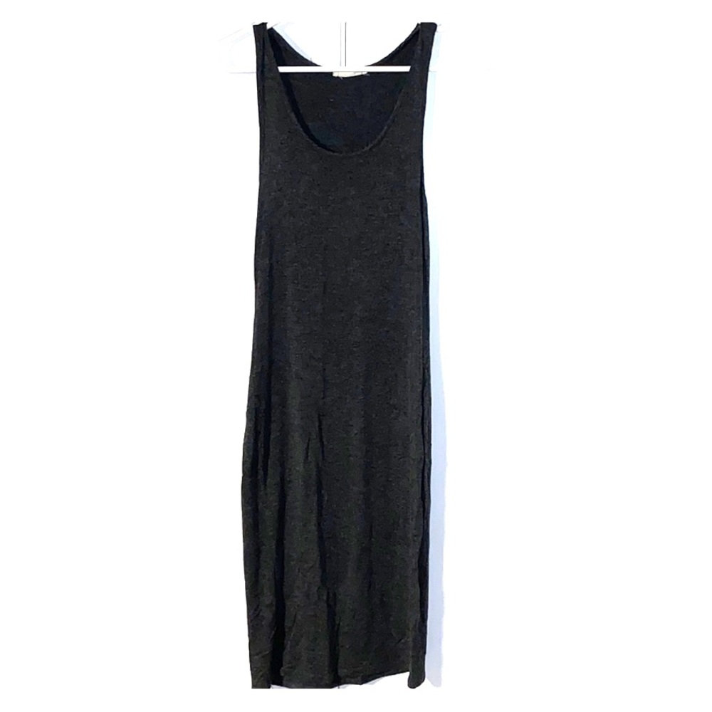Midi gray fitted dress